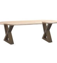 Couchtischbeine 2 Stk. Naturstahl 30x(30-31,3) cm Stahl