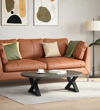 Couchtischbeine 2 Stk. Schwarz 50x(30-31,3) cm Stahl