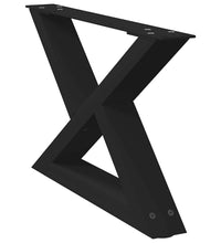 Couchtischbeine 2 Stk. Schwarz 50x(30-31,3) cm Stahl