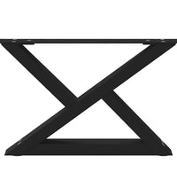 Couchtischbeine 2 Stk. Schwarz 50x(30-31,3) cm Stahl