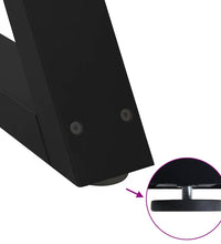 Couchtischbeine 2 Stk. Schwarz 50x(30-31,3) cm Stahl