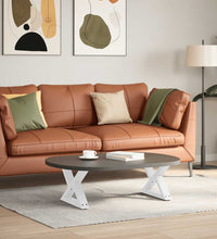 Couchtischbeine 2 Stk. Weiß 60x(30-31,3) cm Stahl