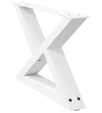 Couchtischbeine 2 Stk. Weiß 60x(30-31,3) cm Stahl