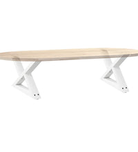Couchtischbeine 2 Stk. Weiß 60x(30-31,3) cm Stahl