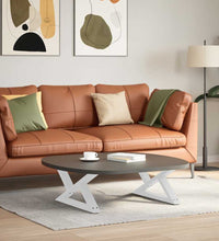 Couchtischbeine 2 Stk. Weiß 70x(30-31,3) cm Stahl