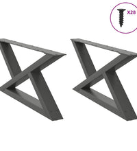 Couchtischbeine 2 Stk. Anthrazit 70x(30-31,3) cm Stahl