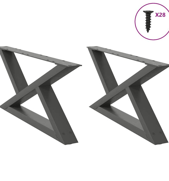 Couchtischbeine 2 Stk. Anthrazit 70x(30-31,3) cm Stahl