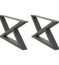 Couchtischbeine 2 Stk. Anthrazit 70x(30-31,3) cm Stahl