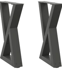 Couchtischbeine 2 Stk. Anthrazit 28x(42-43,3) cm Stahl