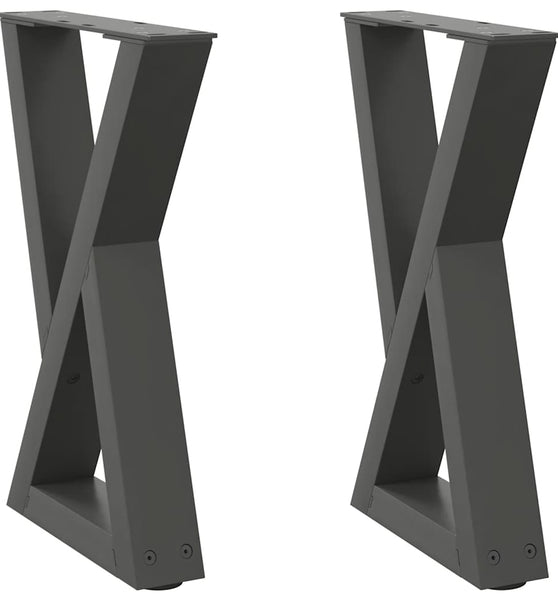 Couchtischbeine 2 Stk. Anthrazit 28x(42-43,3) cm Stahl
