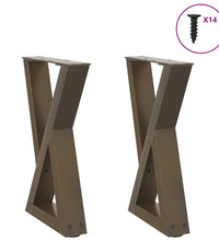 Couchtischbeine 2 Stk. Naturstahl 28x(42-43,3) cm Stahl
