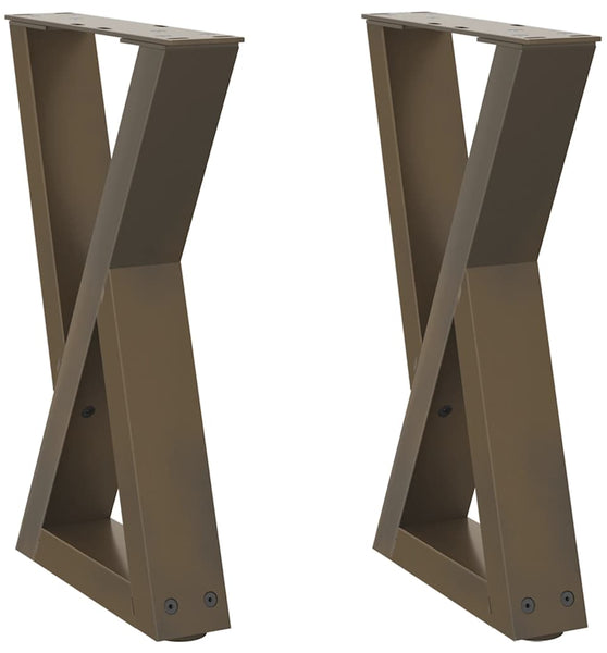 Couchtischbeine 2 Stk. Naturstahl 28x(42-43,3) cm Stahl