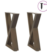 Couchtischbeine 2 Stk. Naturstahl 38x(42-43,3) cm Stahl