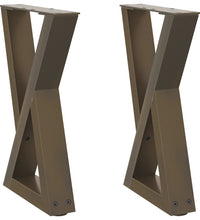 Couchtischbeine 2 Stk. Naturstahl 38x(42-43,3) cm Stahl