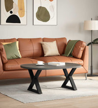 Couchtischbeine 2 Stk. Schwarz 50x(42-43,3) cm Stahl