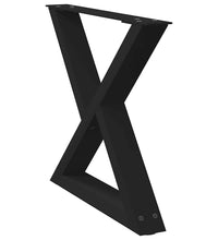 Couchtischbeine 2 Stk. Schwarz 50x(42-43,3) cm Stahl