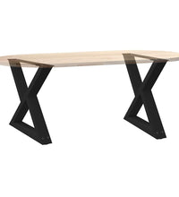 Couchtischbeine 2 Stk. Schwarz 50x(42-43,3) cm Stahl