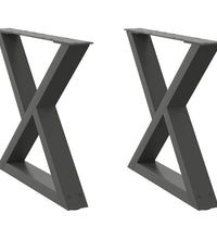 Couchtischbeine 2 Stk. Anthrazit 50x(42-43,3) cm Stahl