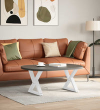 Couchtischbeine 2 Stk. Weiß 60x(42-43,3) cm Stahl