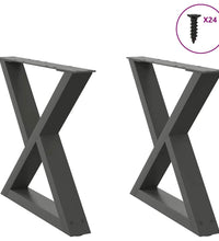 Couchtischbeine 2 Stk. Anthrazit 60x(42-43,3) cm Stahl