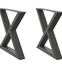 Couchtischbeine 2 Stk. Anthrazit 60x(42-43,3) cm Stahl