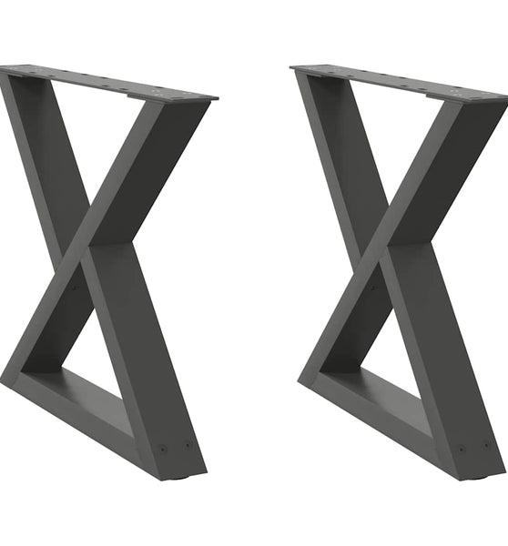 Couchtischbeine 2 Stk. Anthrazit 60x(42-43,3) cm Stahl