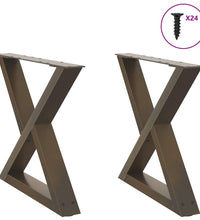 Couchtischbeine 2 Stk. Naturstahl 60x(42-43,3) cm Stahl