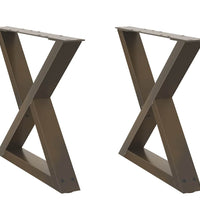 Couchtischbeine 2 Stk. Naturstahl 60x(42-43,3) cm Stahl