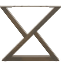 Couchtischbeine 2 Stk. Naturstahl 60x(42-43,3) cm Stahl