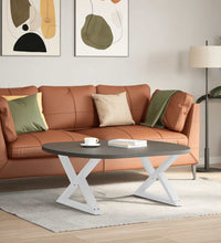 Couchtischbeine 2 Stk. Weiß 70x(42-43,3) cm Stahl