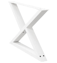 Couchtischbeine 2 Stk. Weiß 70x(42-43,3) cm Stahl