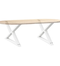Couchtischbeine 2 Stk. Weiß 70x(42-43,3) cm Stahl