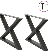 Couchtischbeine 2 Stk. Anthrazit 70x(42-43,3) cm Stahl