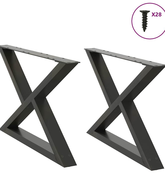 Couchtischbeine 2 Stk. Anthrazit 70x(42-43,3) cm Stahl