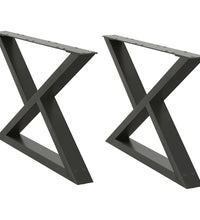 Couchtischbeine 2 Stk. Anthrazit 70x(42-43,3) cm Stahl