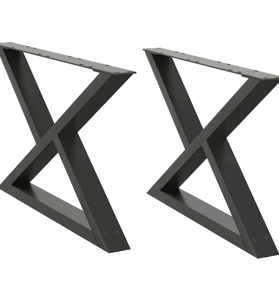 Couchtischbeine 2 Stk. Anthrazit 70x(42-43,3) cm Stahl