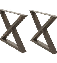 Couchtischbeine 2 Stk. Naturstahl 70x(42-43,3) cm Stahl
