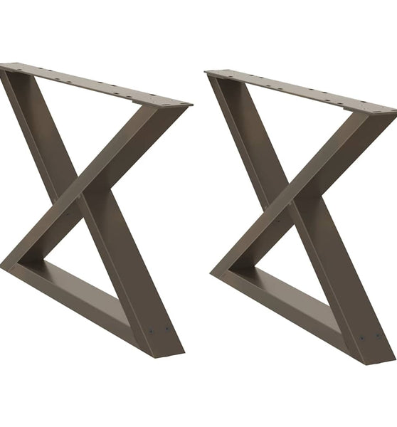 Couchtischbeine 2 Stk. Naturstahl 70x(42-43,3) cm Stahl