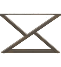 Couchtischbeine 2 Stk. Naturstahl 70x(42-43,3) cm Stahl