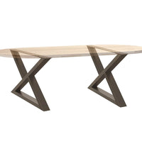 Couchtischbeine 2 Stk. Naturstahl 70x(42-43,3) cm Stahl
