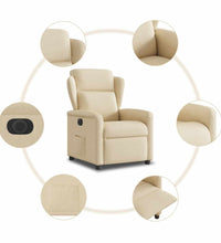 Relaxsessel Elektrisch Creme Stoff