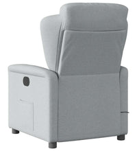 Massagesessel Elektrisch Hellgrau Stoff
