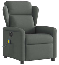 Massagesessel Elektrisch Dunkelgrau Stoff