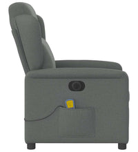 Massagesessel Elektrisch Dunkelgrau Stoff