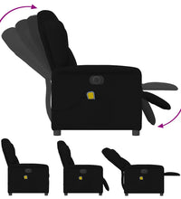 Massagesessel Elektrisch Schwarz Stoff