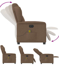 Massagesessel Elektrisch Braun Stoff