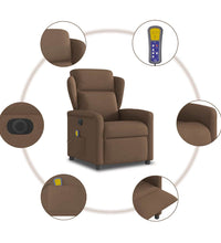 Massagesessel Elektrisch Braun Stoff