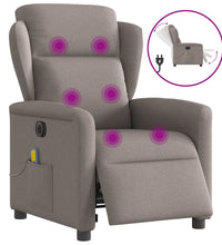 Massagesessel Elektrisch Taupe Stoff