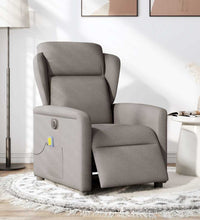 Massagesessel Elektrisch Taupe Stoff
