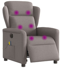 Massagesessel Elektrisch Taupe Stoff